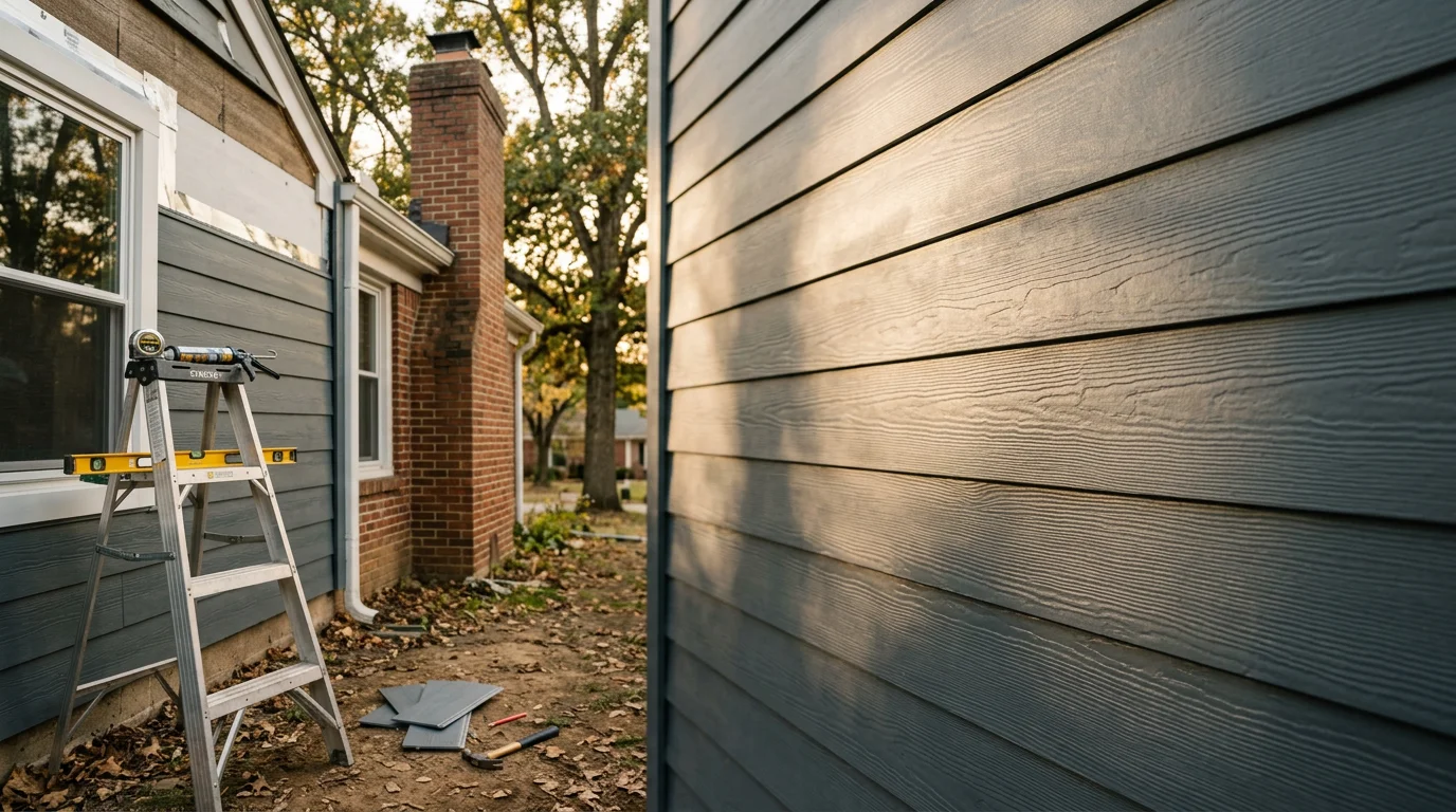 Professional siding installation on residential home in Bloomington, Indiana